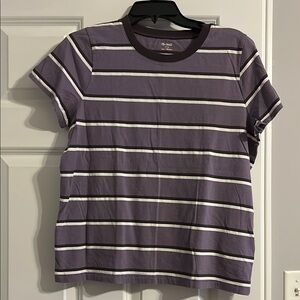 Purple Striped Women's Top